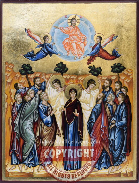 The Ascension of the Lord-hand-painted-icon-28x21