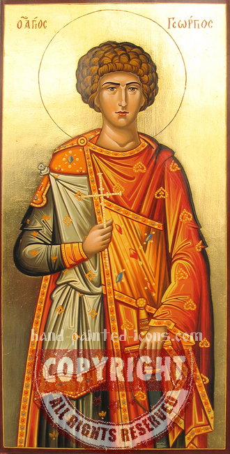 Saint George in full height-hand-painted-icon-v3