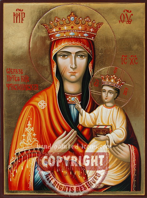 Our Lady of Chenstochowa-hand-painted-icon